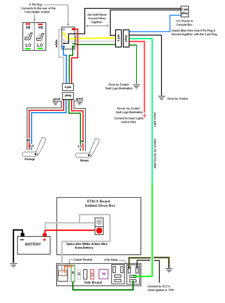 seat heater wiring and switch - Page 4 - ClubCJ - The CJ Lancer Club Cable Wiring Diagram ClubCJ